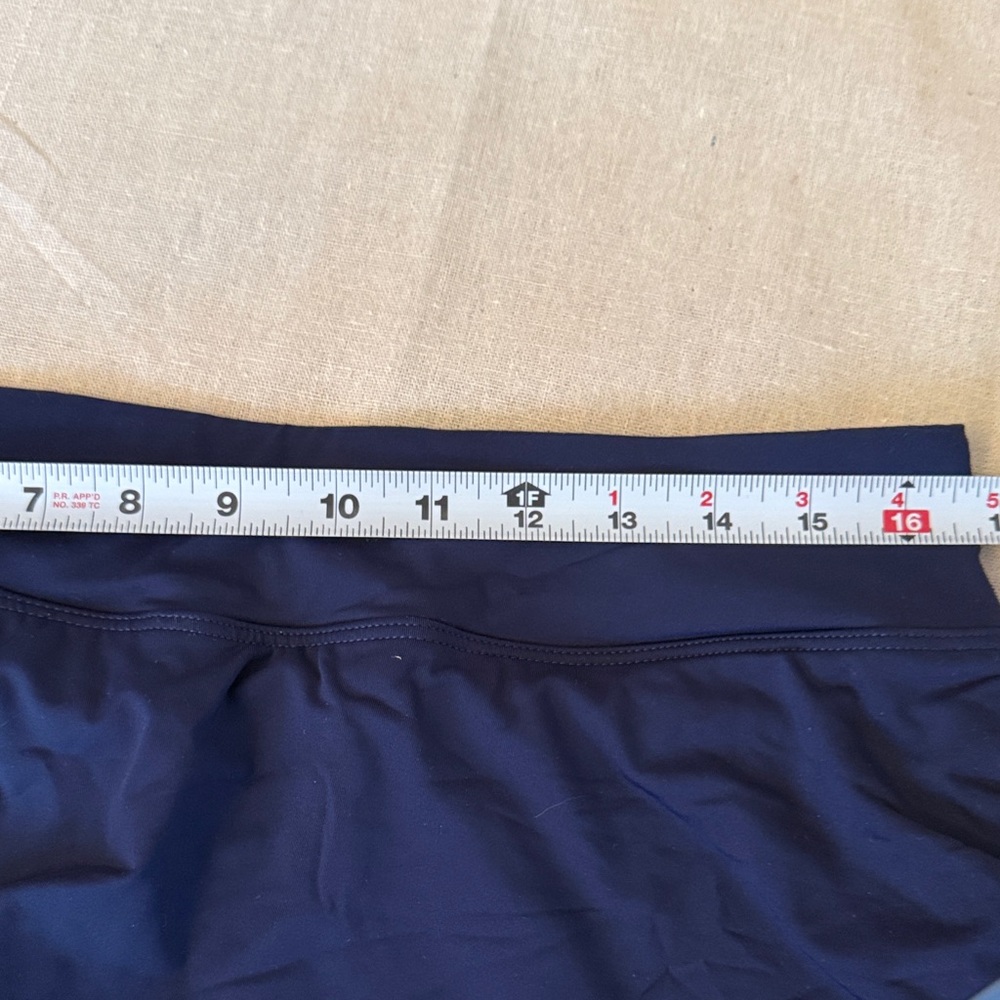 Lands' End Navy Modest Swim Capri with Skirt - Sz L- Sun Protection - Worn Once! - Picture 5 of 6
